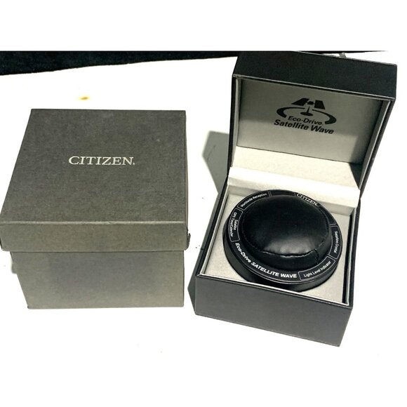 Citizen Watch Box Eco Drive Satellite Wave GPS Black Empty - Picture 1 of 9